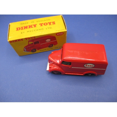 246 - A Dinky Toys 450 Trojan 15 CWT van for Esso, with original box and model in near mint condition