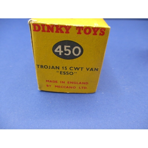 246 - A Dinky Toys 450 Trojan 15 CWT van for Esso, with original box and model in near mint condition