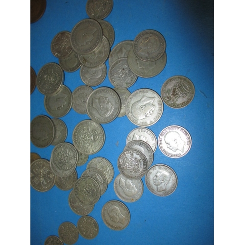 162 - A parcel of vintage coins, to include approx. 300g part silver coins, all in circulated condition