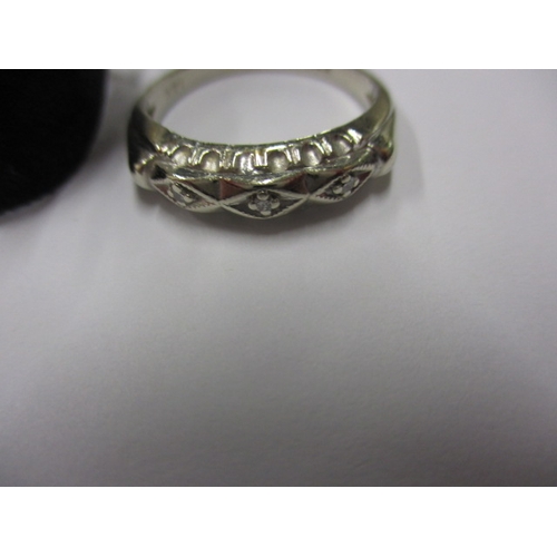 36 - Two 14k white gold and diamond rings, approx. ring size ‘L’, approx. parcel gross weight 5.8g in goo... 