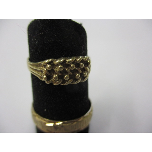 37 - Two 9ct gold rings, approx. sizes ‘ G & K’, approx. gross parcel weight 2.37g both in useable pre-ow... 