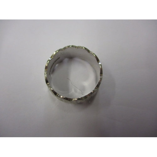 23 - A 9ct white gold dress ring, approx. ring size ‘N’, approx. weight 5.1g in good useable pre-owned co... 