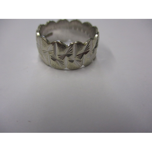 23 - A 9ct white gold dress ring, approx. ring size ‘N’, approx. weight 5.1g in good useable pre-owned co... 