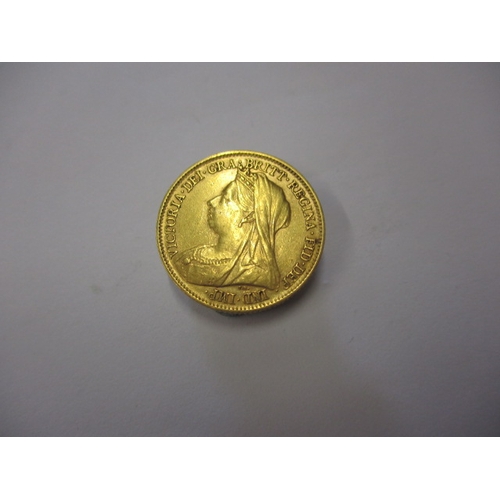 141 - A Victorian gold half sovereign dated 1898, a circulated coin with fine definition of features