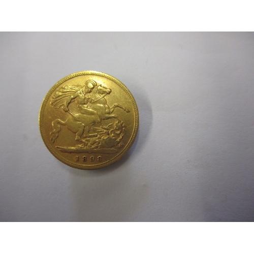 141 - A Victorian gold half sovereign dated 1898, a circulated coin with fine definition of features