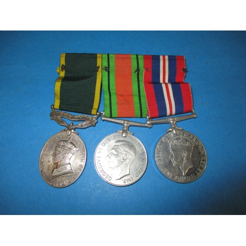 A George VI Devon Regiment Territorial efficiency medal, with war ...