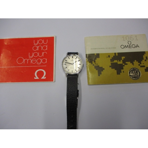 85 - A 1978 Omega wrist watch, with paperwork but no box, in current working order with light use-related... 