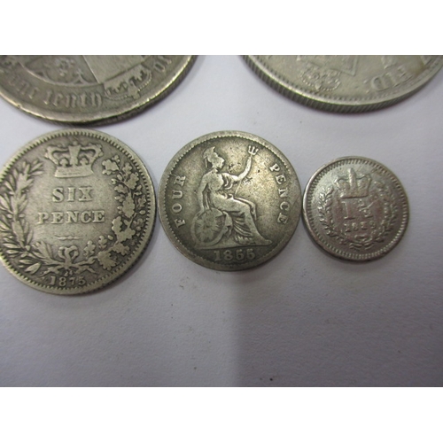 157 - A quantity of Victorian silver coins, all circulated various grades and denominations from 1 ½ d to ... 