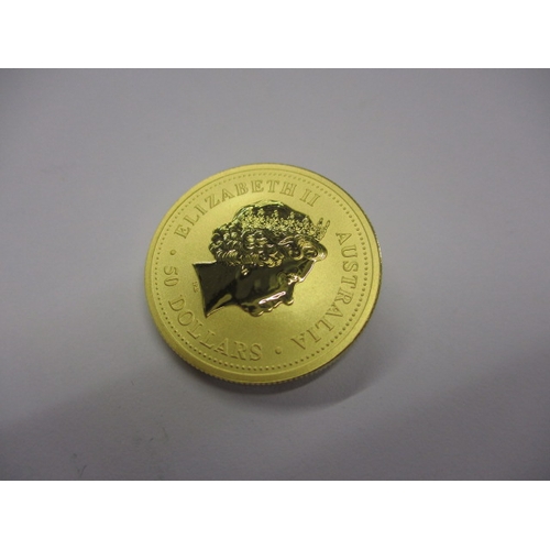 149 - A 2001 Australian .9999 gold 50 Dollar bullion coin, in brilliantly uncirculated condition, approx. ... 