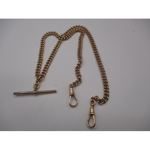 55 - An antique 9ct gold Albert chain, each link marked, approx. linear length 46cm, approx. weight 36g i... 