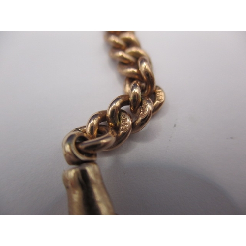 55 - An antique 9ct gold Albert chain, each link marked, approx. linear length 46cm, approx. weight 36g i... 