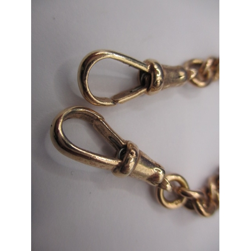 55 - An antique 9ct gold Albert chain, each link marked, approx. linear length 46cm, approx. weight 36g i... 