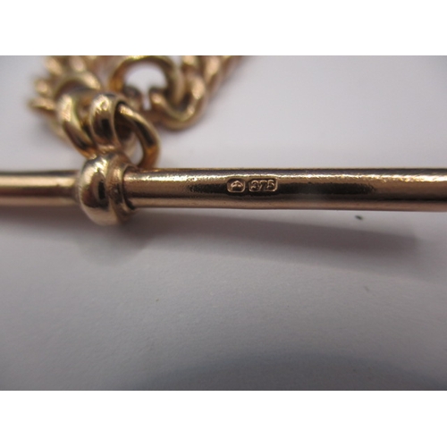 55 - An antique 9ct gold Albert chain, each link marked, approx. linear length 46cm, approx. weight 36g i... 