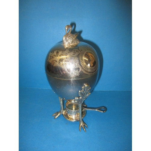 274 - An early 20th Century Mappin & Webb silver plated spirit burning egg coddler. In good useable pre-ow... 