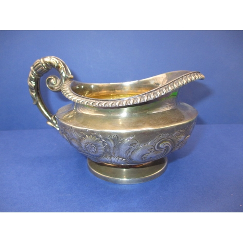 178 - A Georgian sterling silver cream jug, London hallmark date letter 1804, in good used condition, appr... 