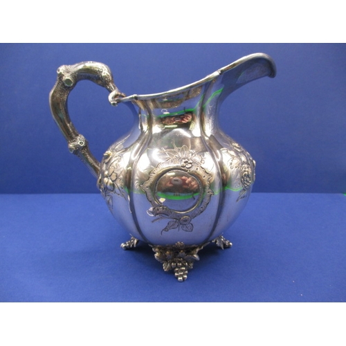 199 - An antique sterling silver cream jug, in good used condition, approx. weight 273g (B)