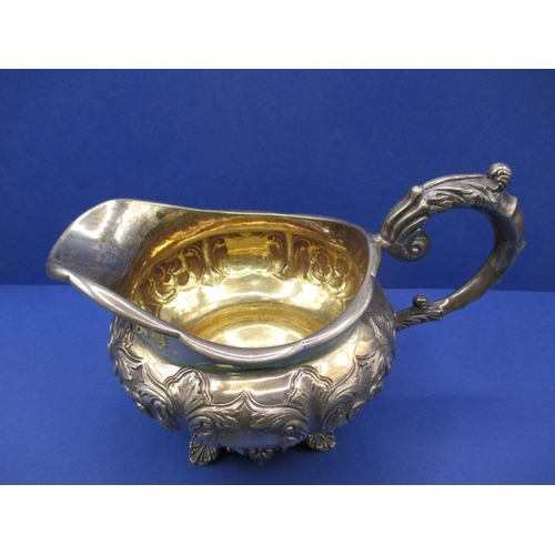 179 - A Georgian sterling silver cream jug London hallmark date letter q (1791) in good used condition, ap... 