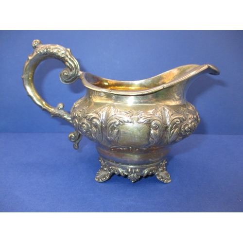 179 - A Georgian sterling silver cream jug London hallmark date letter q (1791) in good used condition, ap... 