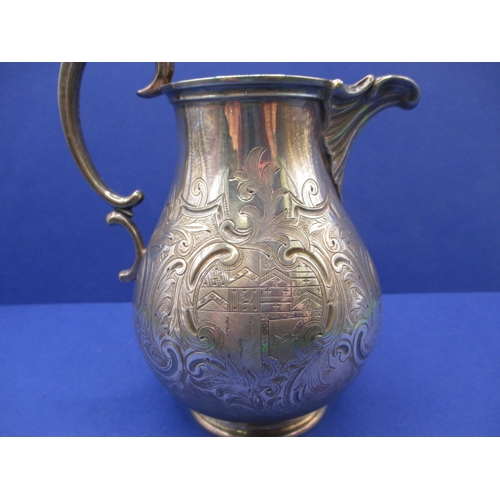 203 - A Victorian sterling silver cream jug, in good used condition with dedication dated 1841, approx. we... 