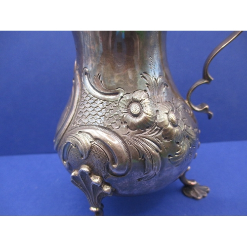 207 - A Victorian sterling silver cream jug, in good used condition with vacant cartouche, approx. weight ... 