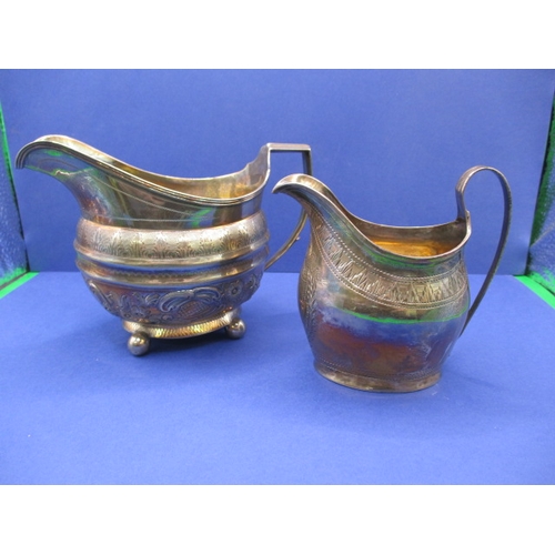 180 - Two Georgian silver cream jugs, different makers and dates, both in good used condition, approx. gro... 