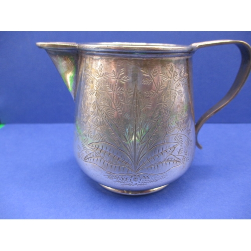 221 - A Danish 925 silver cream jug and a Victorian silver example, both in good used condition, approx. g... 