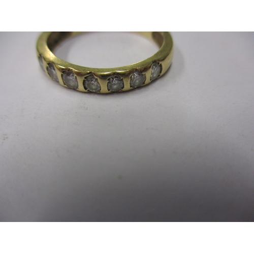 27 - A vintage 18ct yellow gold 6 stone diamond ring, approx. ring size ‘N+’ and a 9ct gold dress ring si... 