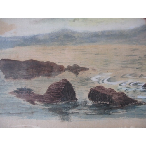 331 - An Edwardian watercolour of a highland scene, signed A Berry November 1910. Some foxing. Approximate... 