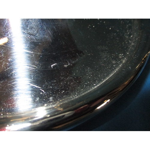 175 - A large sterling silver capstan type inkwell, approx. base diameter 17.5cm, having some shallow dent... 