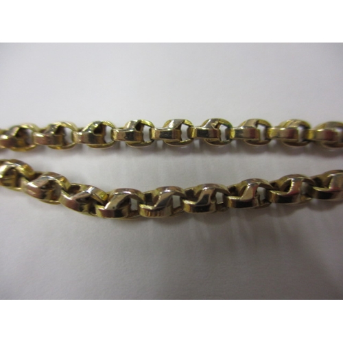 59 - A vintage 9ct gold muff chain, approx. linear length 157cm, approx. weight 28g in good useable pre-o... 