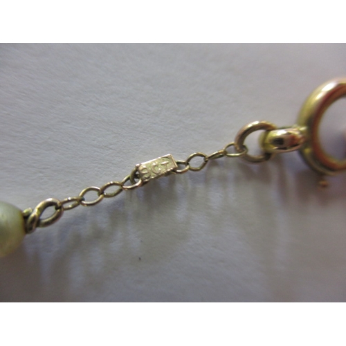 61 - A vintage 9ct gold and seed pearl necklace and a 9ct gold watch and strap, approx. gross parcel weig... 