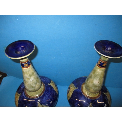 283 - A pair of early 20th century Doulton vases, approx. height 40cm, in good used condition with no obse... 