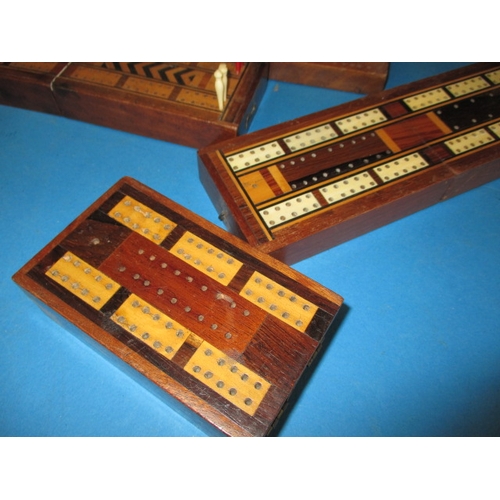 295 - A parcel of antique and later Cribb peg score boards, various sizes and materials, most with pegs, a... 