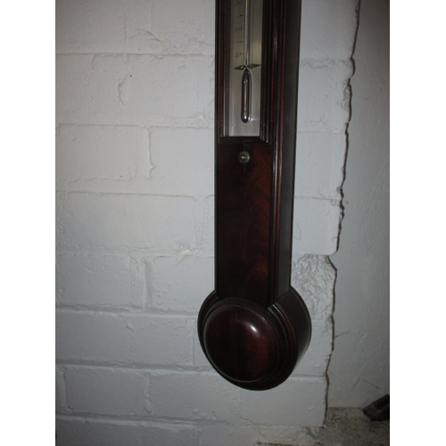 320 - A Regency mahogany stick barometer by J Smith Royal Exchange London C1820, approx. length 102cm in w... 