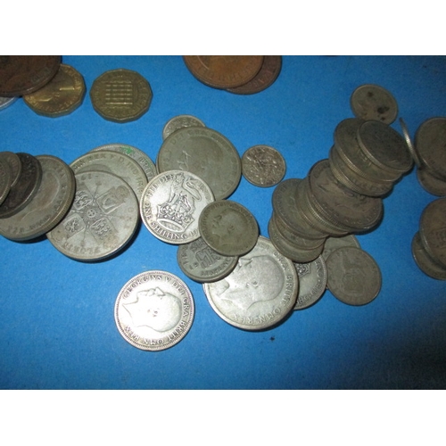 161 - A parcel of pre-decimal coins to include approx. 245g of silver and part-silver examples, all in cir... 