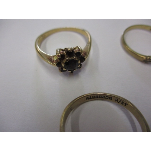 50 - A parcel of 9ct gold rings, some damages, approx. gross parcel weight 15.2g