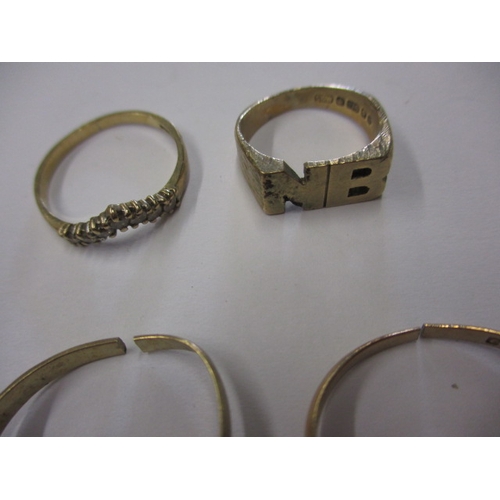 50 - A parcel of 9ct gold rings, some damages, approx. gross parcel weight 15.2g