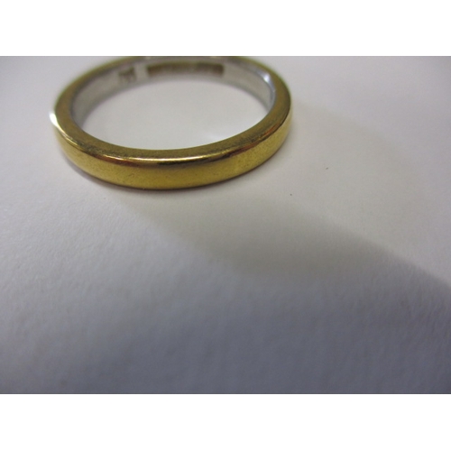 52 - A vintage 22ct gold and platinum wedding band, approx. ring size ‘N+’ approx. width 2.9mm, approx. w... 