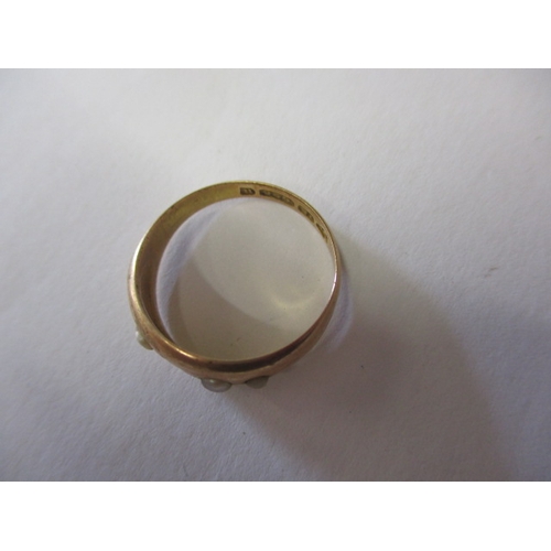 2 - An antique 15ct yellow gold ring some pearls missing, approx. ring size ‘L’, approx. weight 2.2g