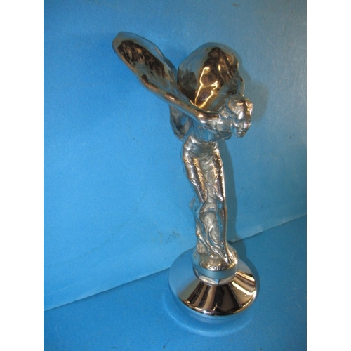 231 - A pre-war Rolls Royce spirit of ecstasy car mascot radiator cap, approx. height 19cm in very good us... 