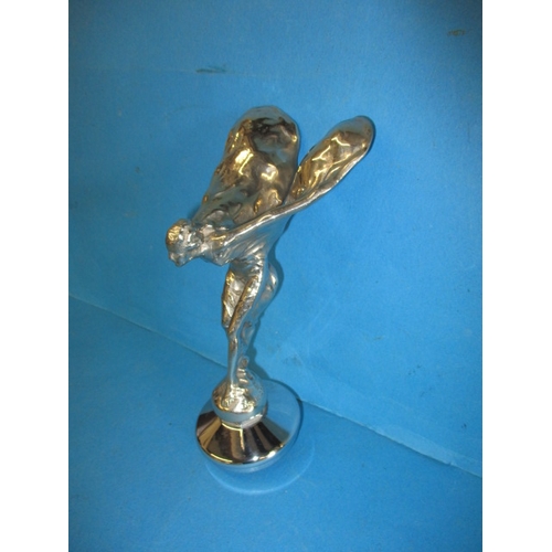 231 - A pre-war Rolls Royce spirit of ecstasy car mascot radiator cap, approx. height 19cm in very good us... 