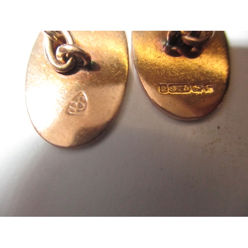 65 - A pair of vintage 9ct yellow gold cufflinks, in useable pre-owned condition, approx. gross parcel we... 