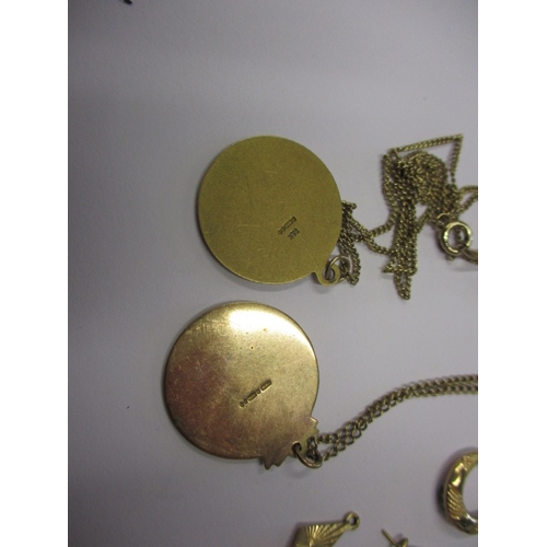 87 - A parcel of gold and yellow metal items, all in used condition, approx. gross parcel weight 24g