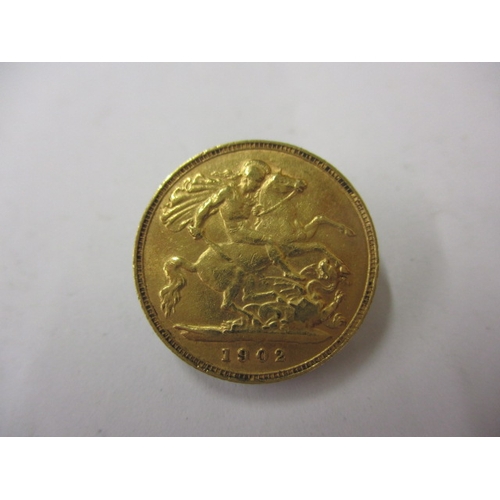 127 - An Edward VII gold half sovereign dated 1902,  a circulated coin with fine definition of features