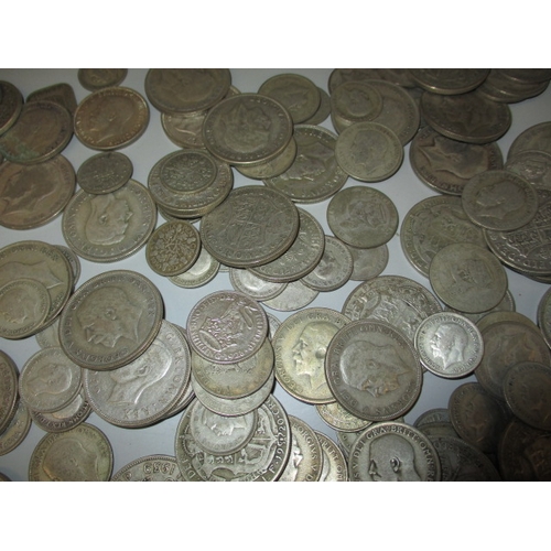 170 - A parcel of pre-47 part silver coins, various denominations and grades, approx. gross parcel weight ... 