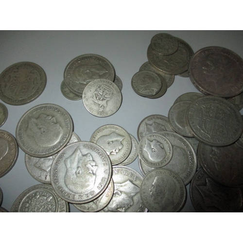 170 - A parcel of pre-47 part silver coins, various denominations and grades, approx. gross parcel weight ... 