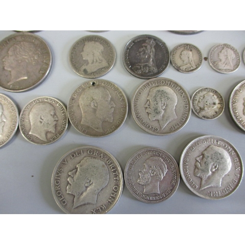 171 - A parcel of Georgian and later silver coins, all circulated with some very fine grades, approx. gros... 