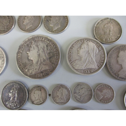 171 - A parcel of Georgian and later silver coins, all circulated with some very fine grades, approx. gros... 