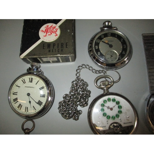 226 - A parcel of vintage watches, to include silver case pocket watches and a gold cased ladies cocktail ... 