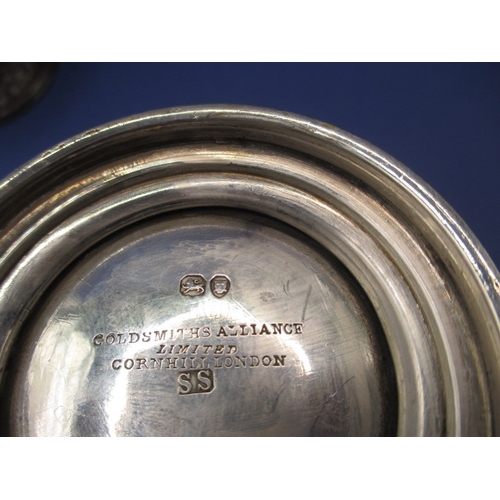 182 - Two antique sterling silver tankards, both with family initials, approx. gross parcel weight 344g